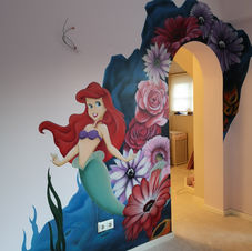 graffiti indoor mural muralart ariel flowers cave 