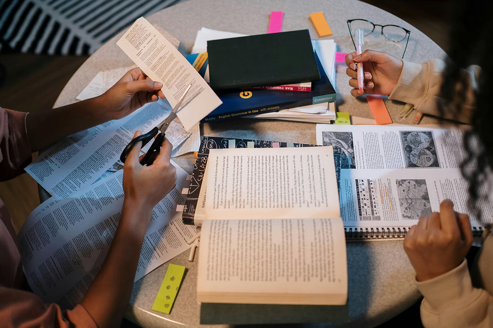 étudiant qui travaille