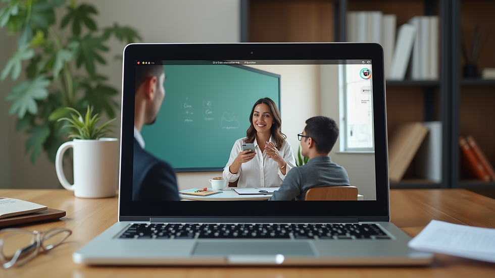 صورة مقرّبة لشاشة حاسوب محمول تعرض منصة تدريب للمعلمين عبر الإنترنت