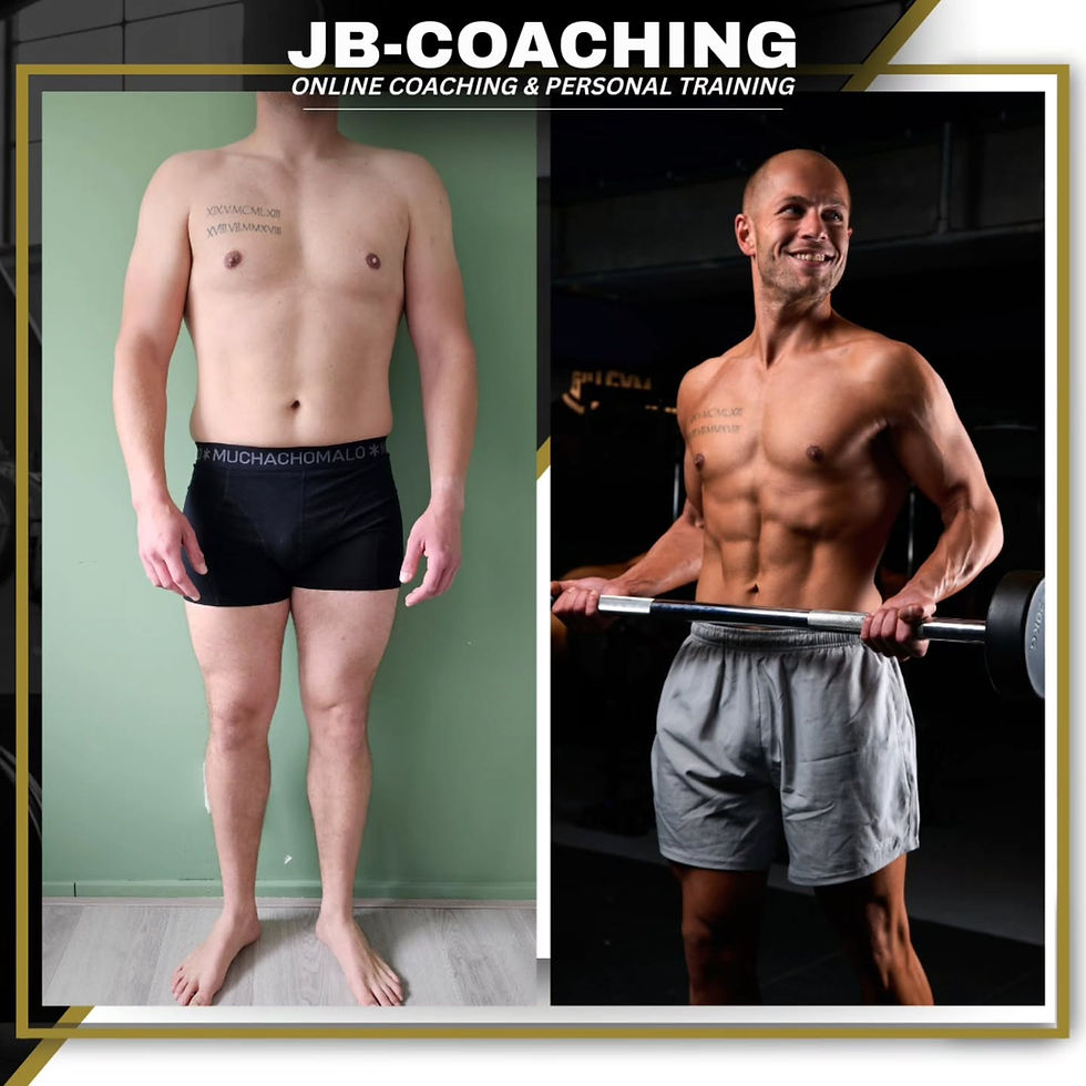 Voor en na transformatie door JB Coaching.