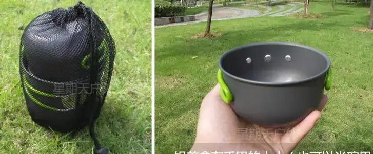 Thumbnail: Outdoor Folding Camping Pots and Pans Set Aluminum