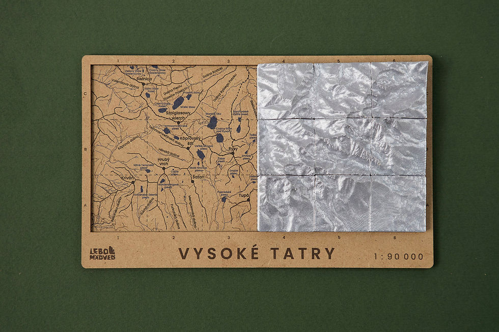 Miniatúra: Topopucle Vysoké tatry - 3D puzzle mapa topografie