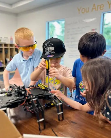 Alpha students in Brownsville, Texas build a drone.