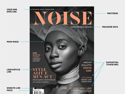 Research & analysis on different elements on a typical magazines cover page