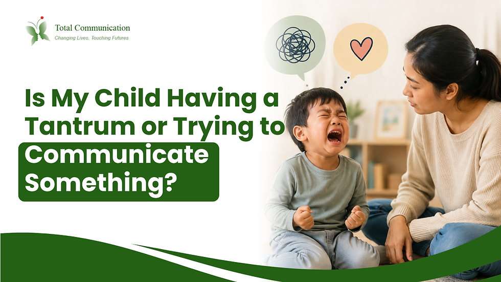 Parent calmly sitting beside a young child having an emotional outburst at home