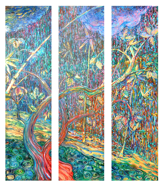 Triptych: Swollen Stream