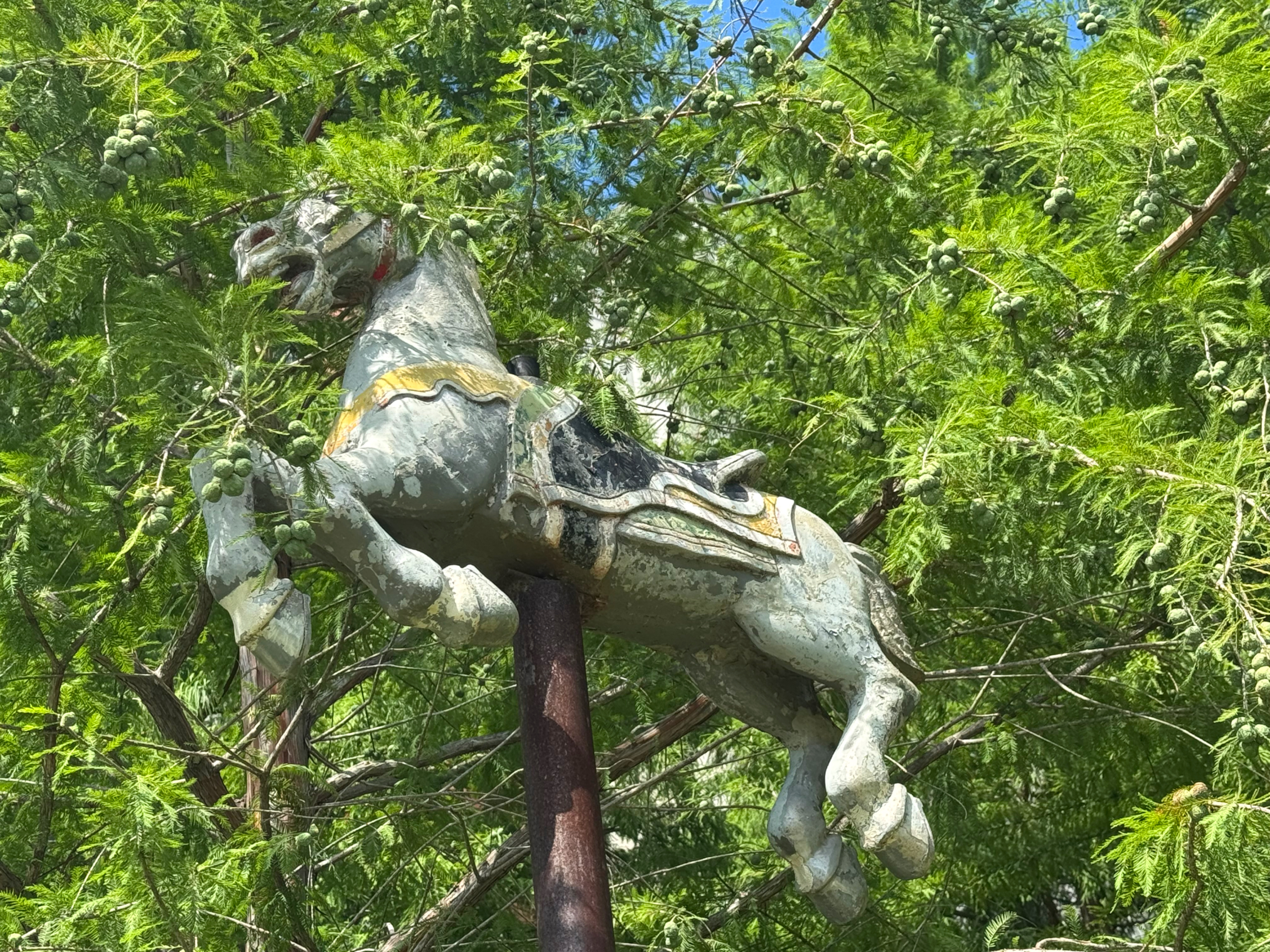 Carousel house high up in a tree - art