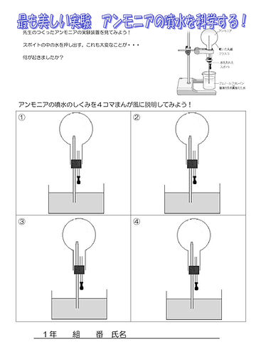 最も美しい実験 アンモニアの噴水実験 中学理科の授業 最も美しい実験 アンモニアの噴水実験 中学理科の授業