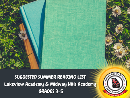 Lakeview Academy and Midway Hills Academy Suggested Summer Reading List