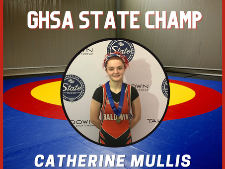 Baldwin High's Catherine Mullis Earns GHSA State Title in Wrestling