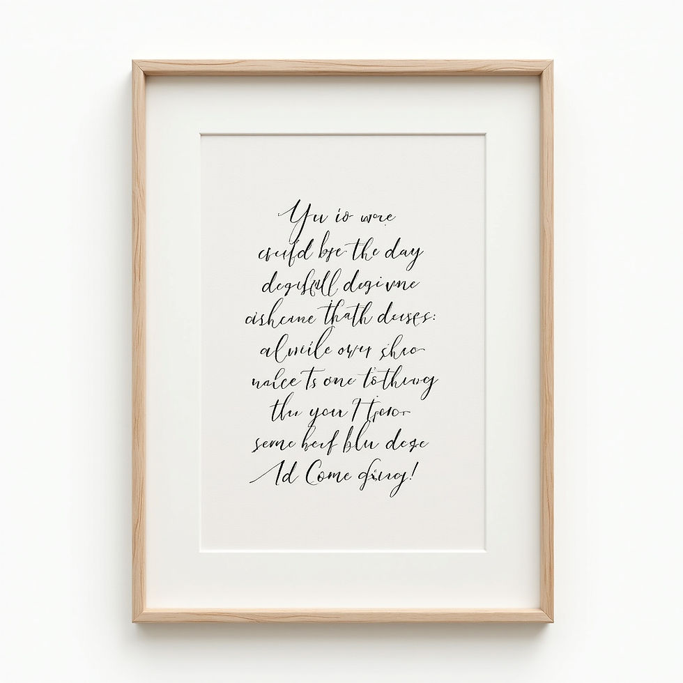 Vintage Script Poem Print