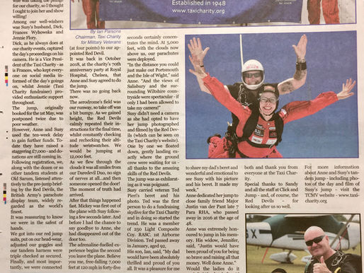 Skydiving wives raise £7,000, The Cab Driver