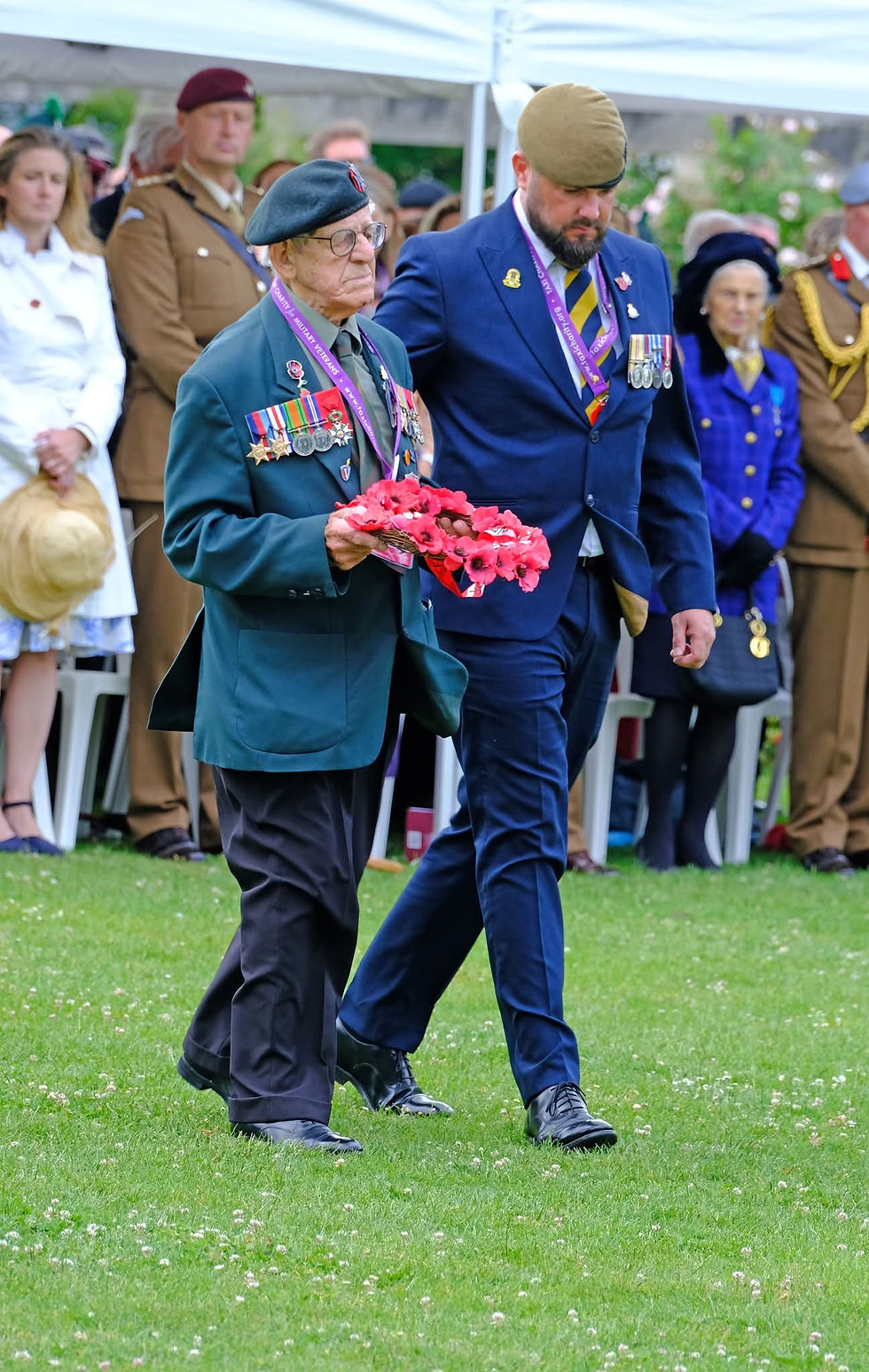 Chris with Normandy veteran, Paul Terry