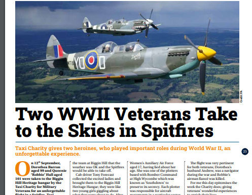 Two WWII veterans take to the skies in Spitfires, TAXI