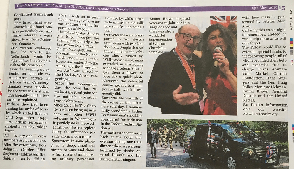 Taxi Charity takes veterans to the Netherlands, The Cab Driver