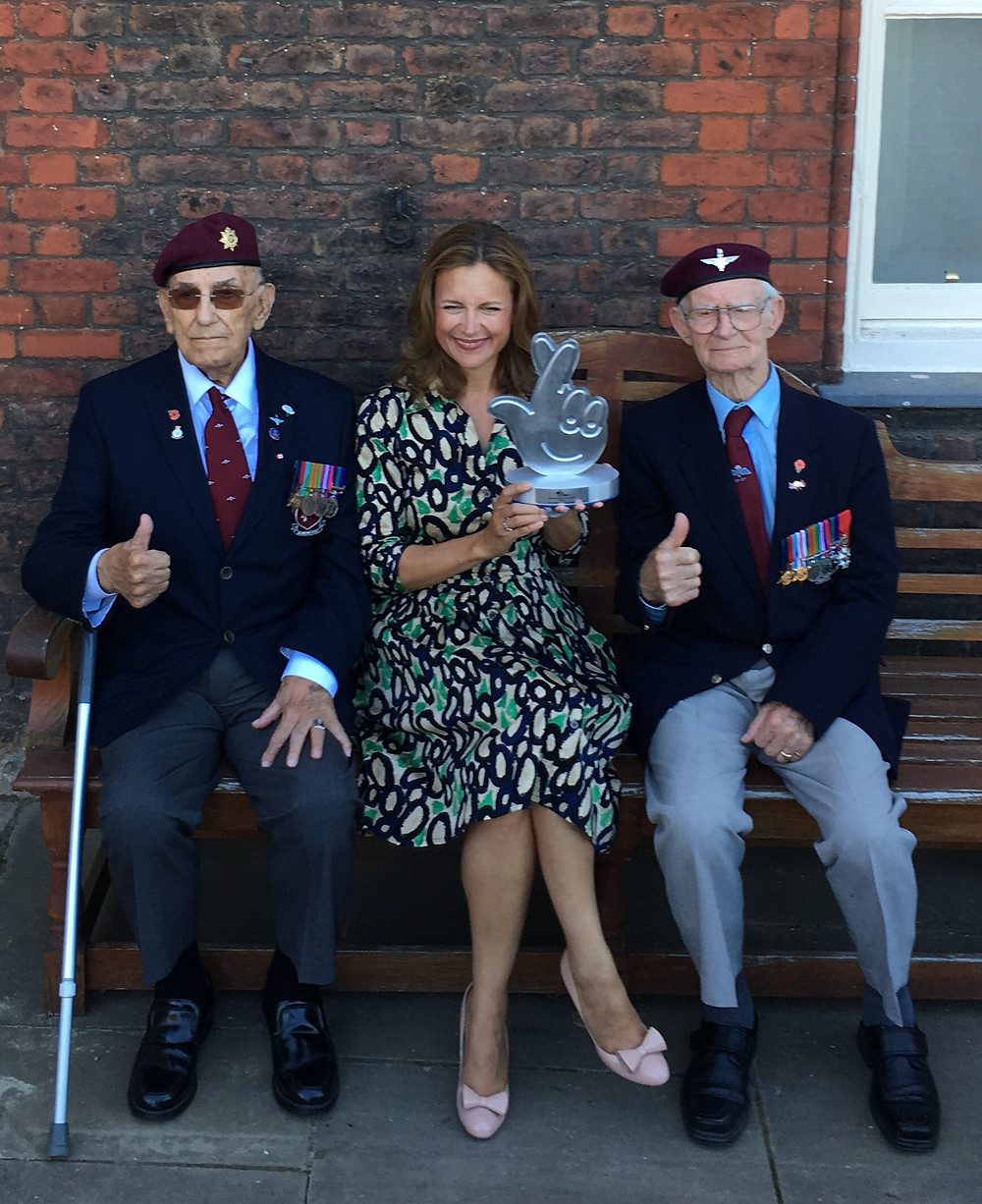 Ted pieri and Fred Glover with Katie Derham