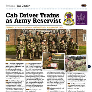 Cab driver trains as Army Reservist