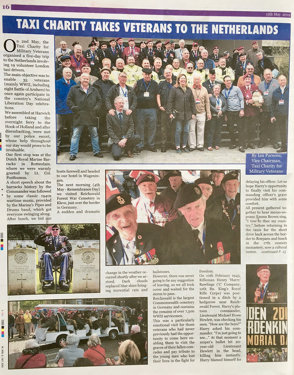 Taxi Charity takes veterans to the Netherlands, The Cab Driver