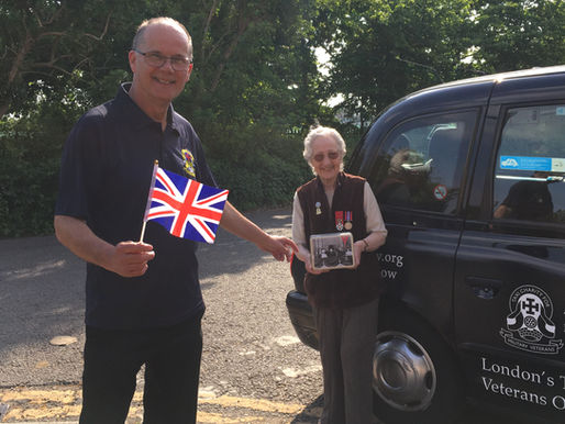 Taxi Charity celebrating VE Day with gifts of 1940s goodies