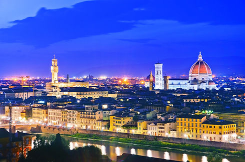 View of the city center in Florence at night. .jpg