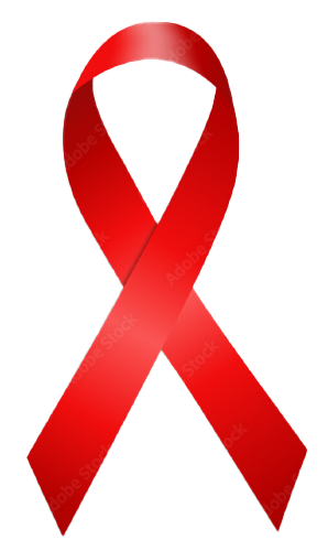 Image is the HIV/AIDS red ribbon.