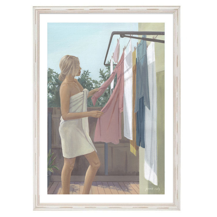 Thumbnail: 60 x 90cm Distressed White Framed Print- Various