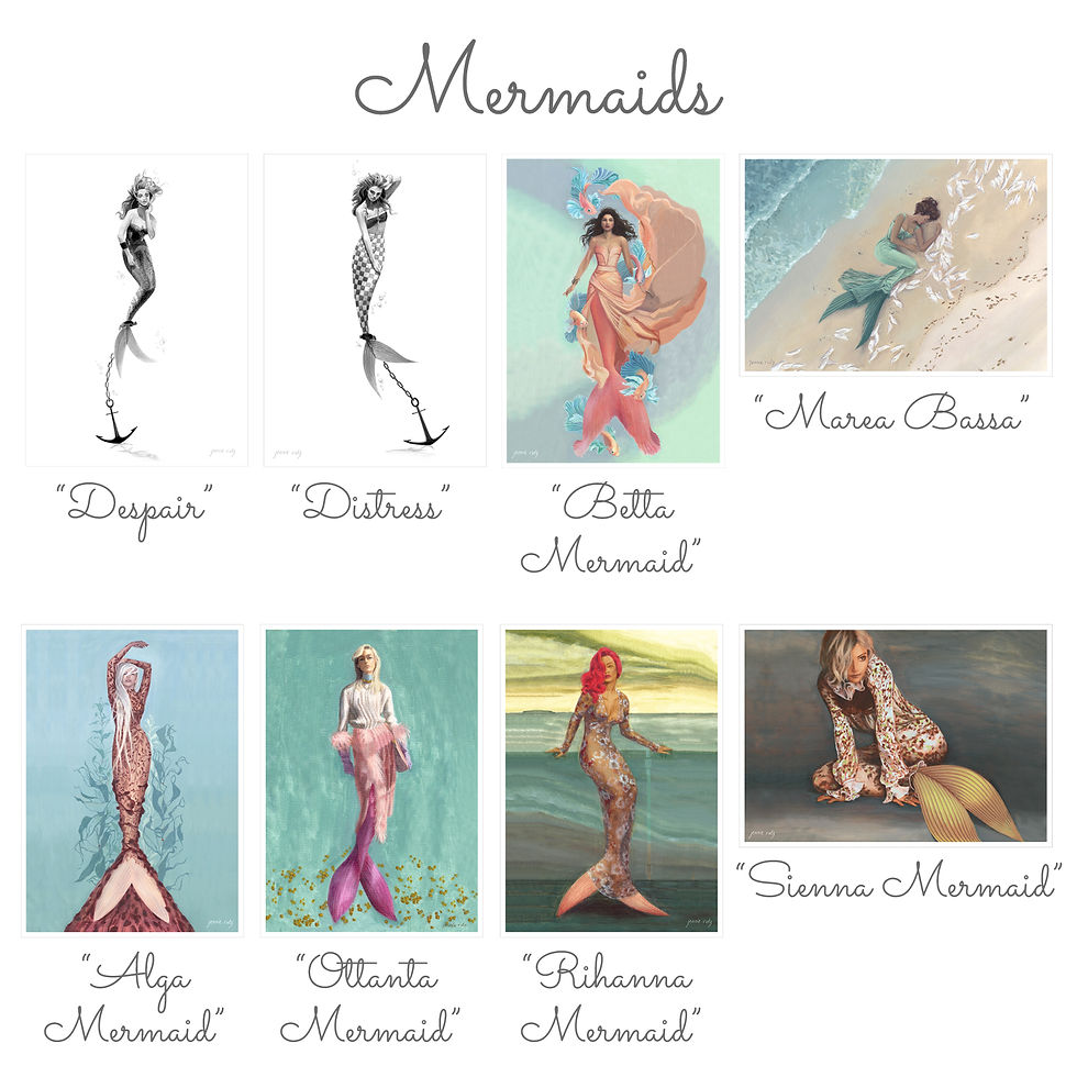 Thumbnail: 5 x 7" White  Framed Print- Various