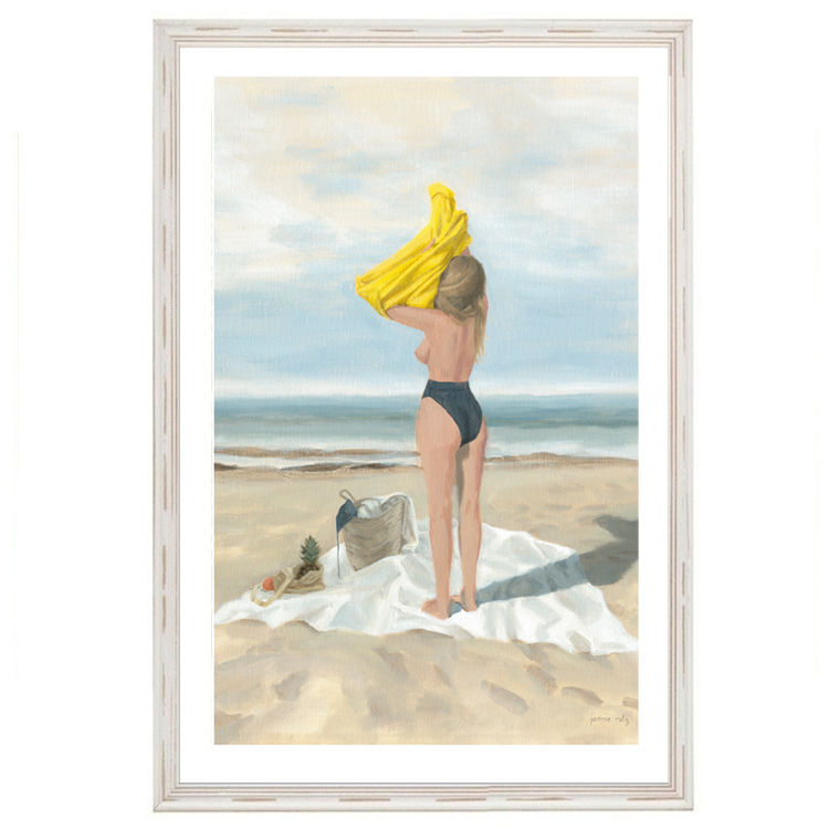 Thumbnail: 60 x 90cm Distressed White Framed Print- Various