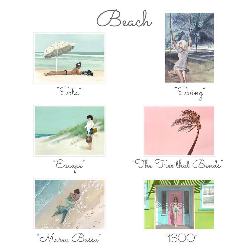 Thumbnail: 5 x 7" White  Framed Print- Various