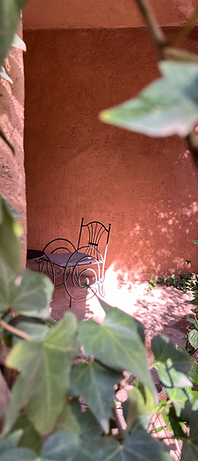 aperçu de la terrasse d'une des suite