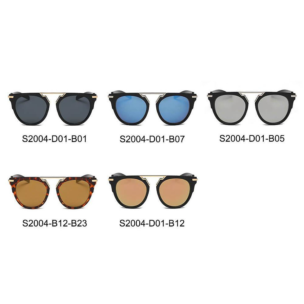 Miniatura: HANOVER | Unisex Fashion Brow-Bar Round Sunglasses