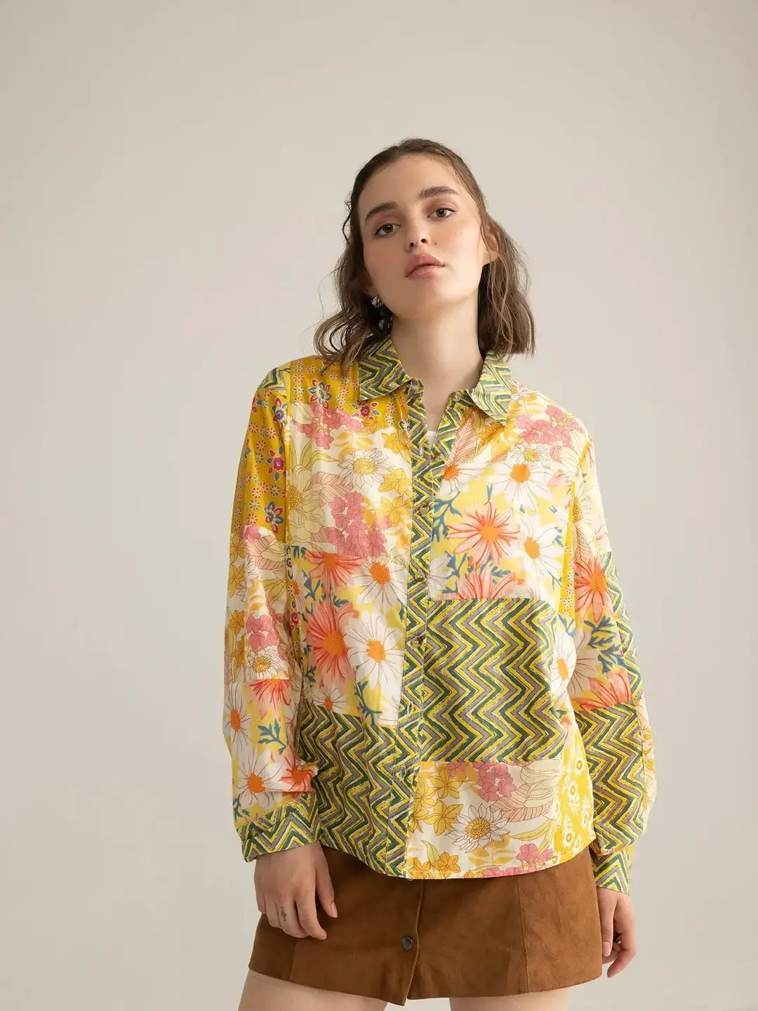 Zest Vintage style button up shirt