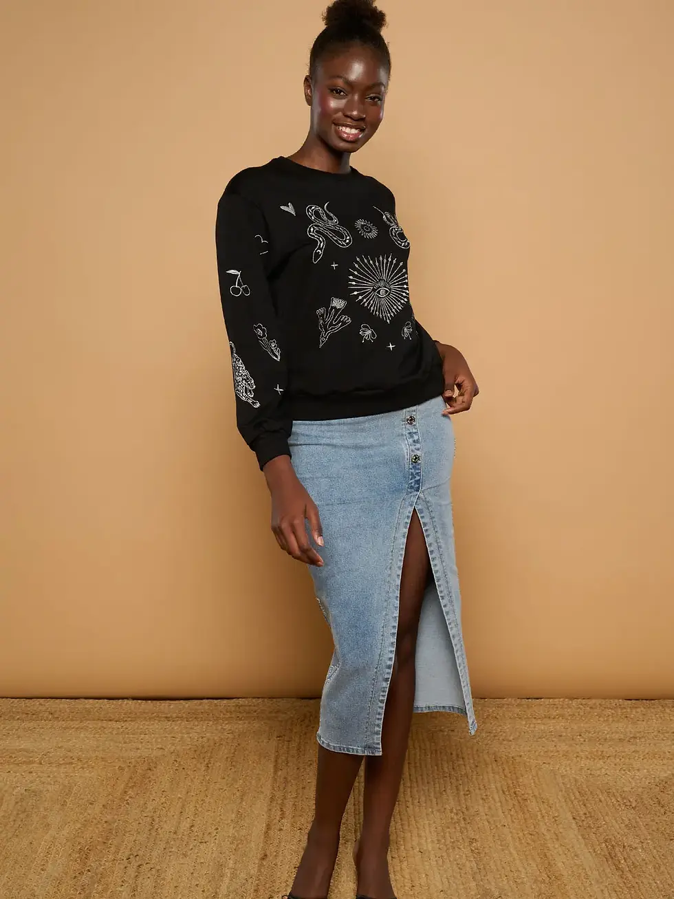 Thumbnail: Moss Embroidered Sweatshort