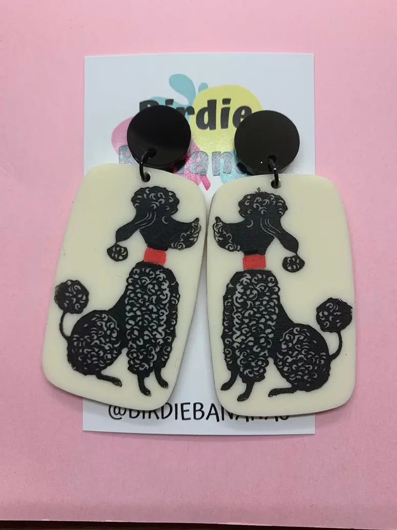 Vintage Poodle Earrings