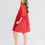 Thumbnail: Floral Stamp Red Dress