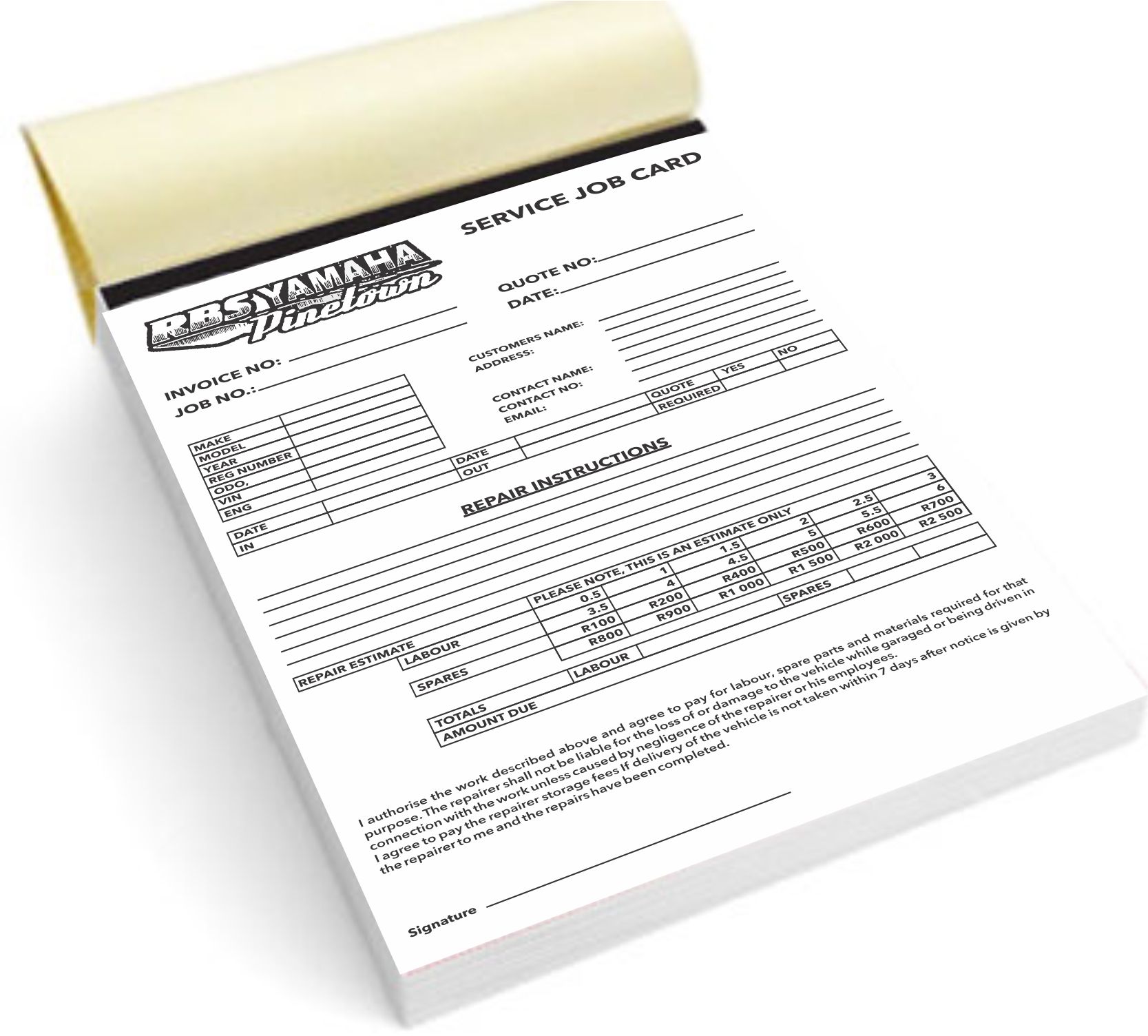Service Job Card