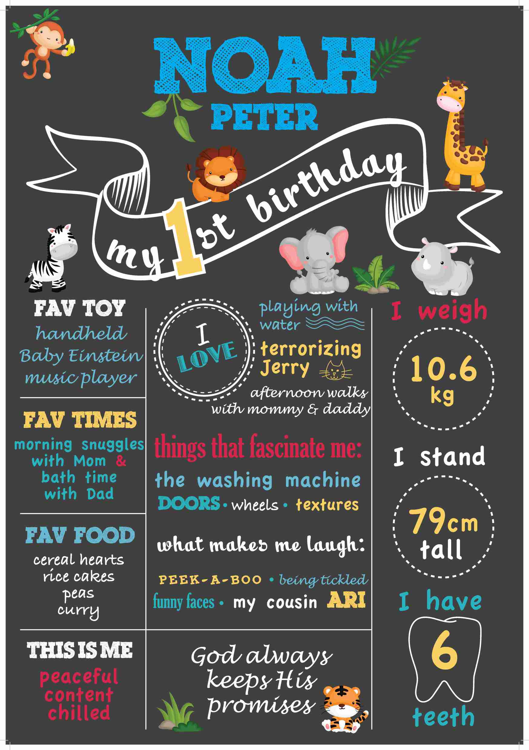 First Birthday Poster