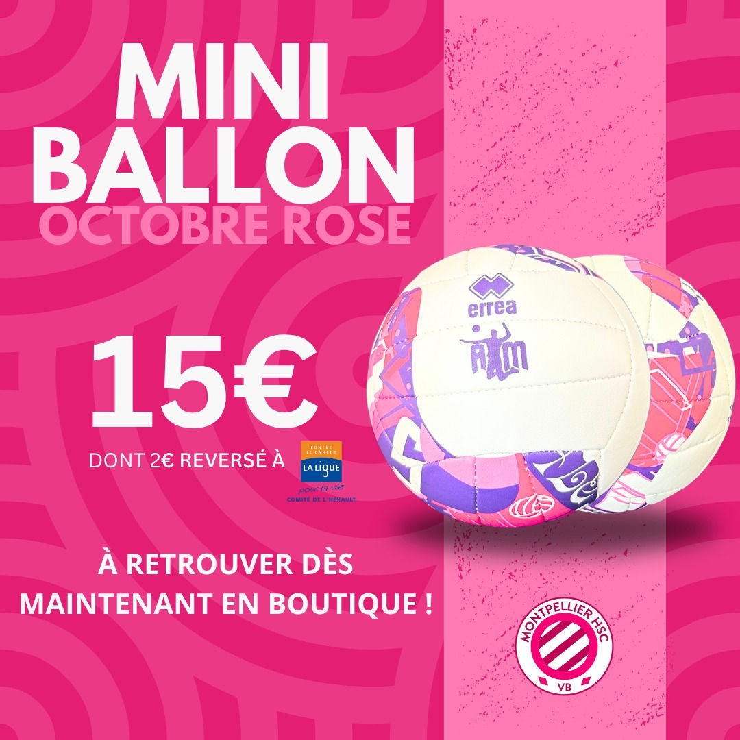 🎀 Mini Ballon de Volley - Édition Octobre Rose 🎀