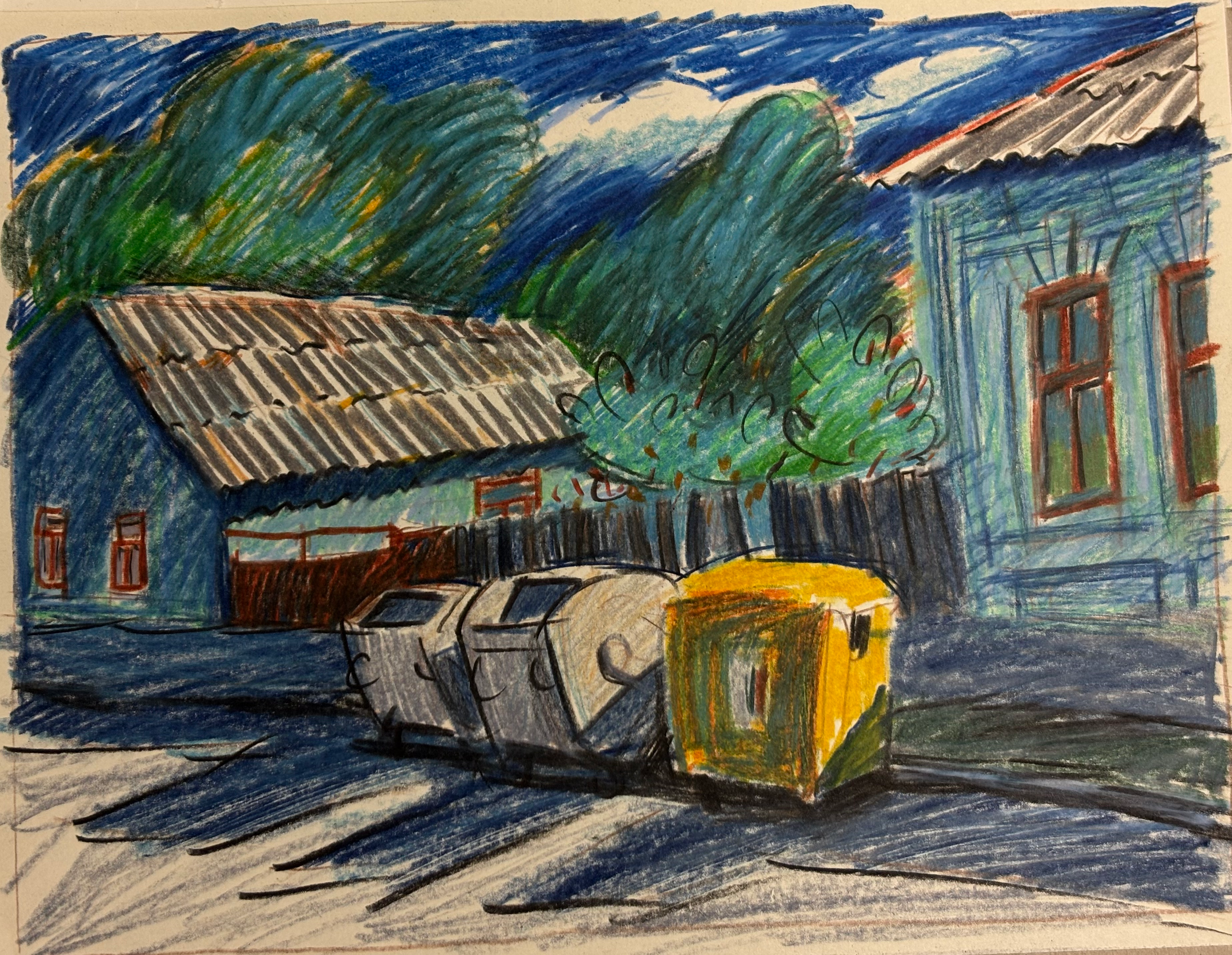 Dumpsters on Șciusev Street