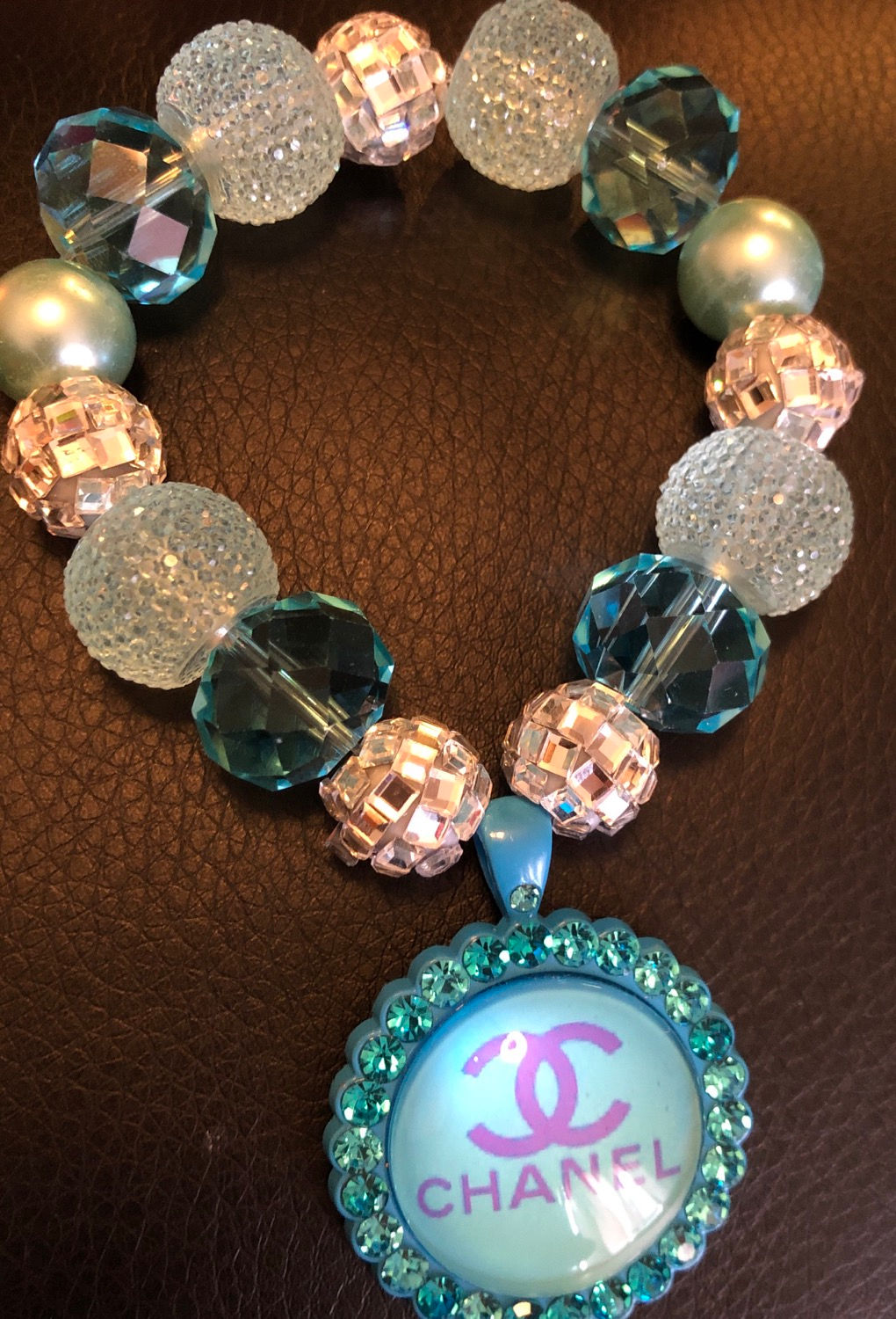 Beaded Chanel Charm Bracelet 
