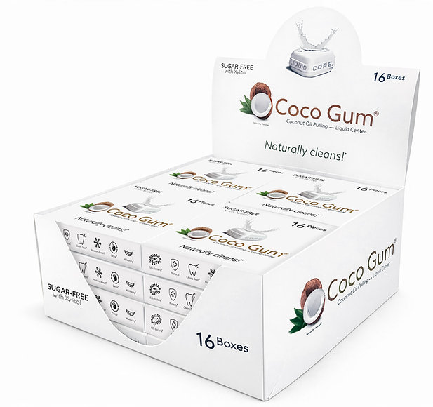 CoCo Gum 16 Pack Box | 256 Pieces