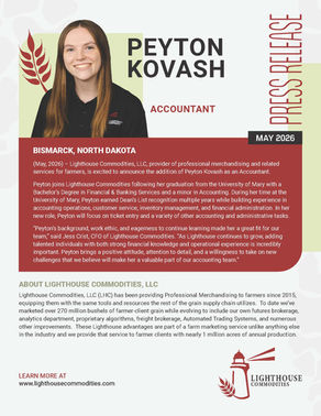 Lighthouse Commodities Welcomes Peyton Kovash as an Accountant