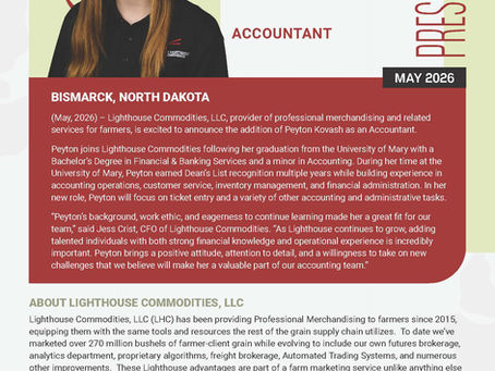 Lighthouse Commodities Welcomes Peyton Kovash as an Accountant