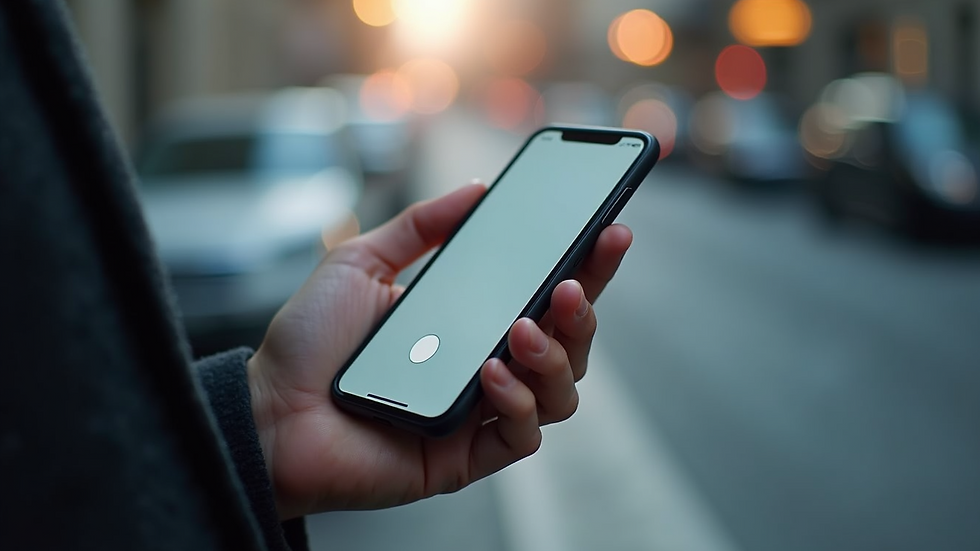 Eye-level view of a smartphone displaying a mobile number transfer screen