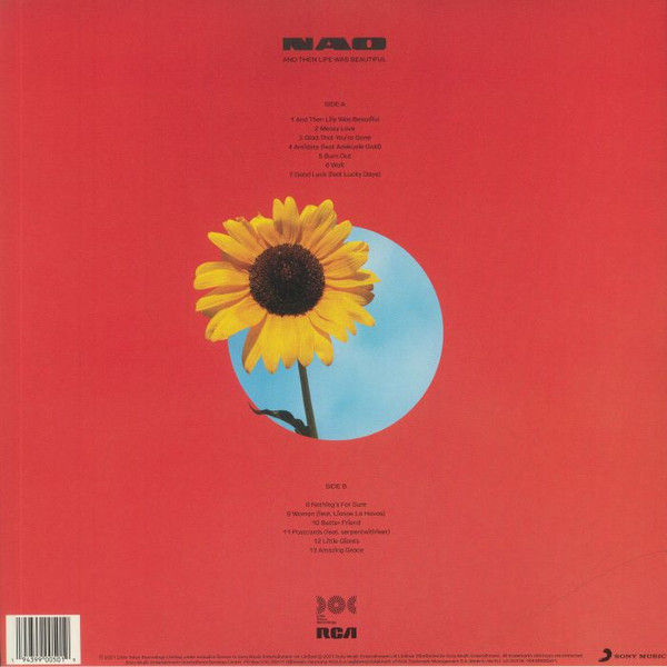 Nao album, yellow vinyl, sunflower