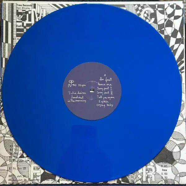 Thumbnail: Gazelle Twin Shadow Dogs blue vinyl record on patterned sleeve