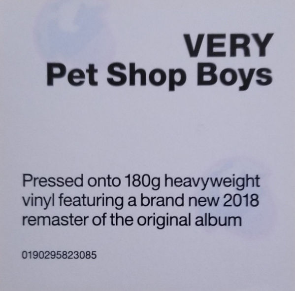 Thumbnail: Pet Shop Boys - Very (Vinyl LP 2018, Remastered, Reissue, 190295823)