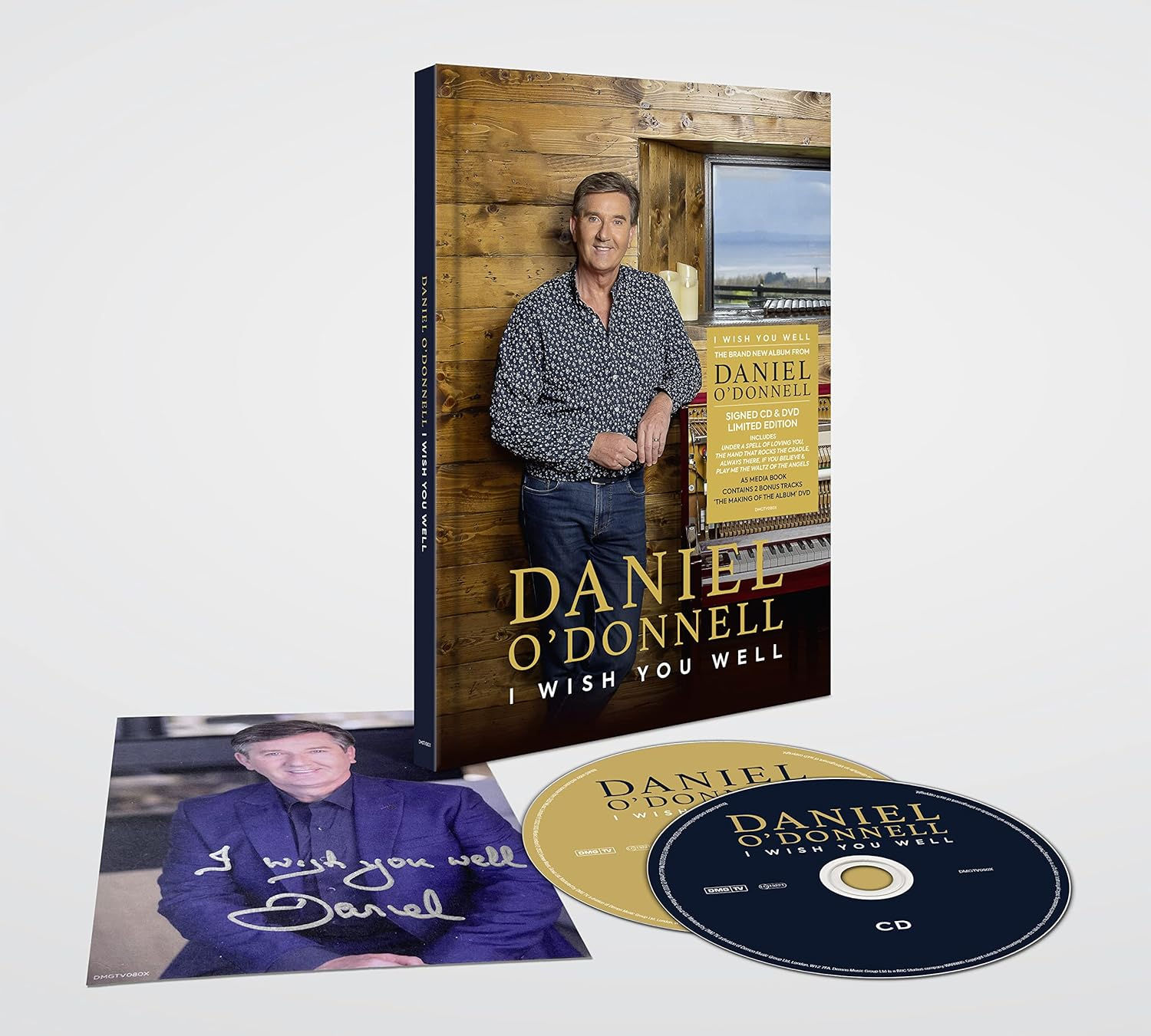 Daniel O'Donnell album, I Wish You Well, with cover and CDs on display.