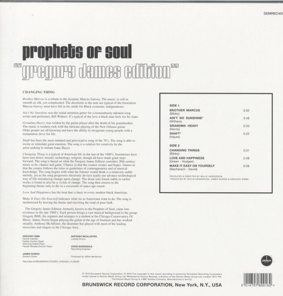 Thumbnail: Gregory James Edition - Prophets Of Soul