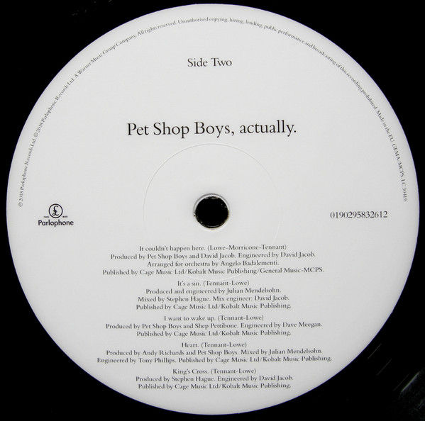 Thumbnail: Pet Shop Boys - Actually (Vinyl LP 2018, Reissue, Remastered 190295832)